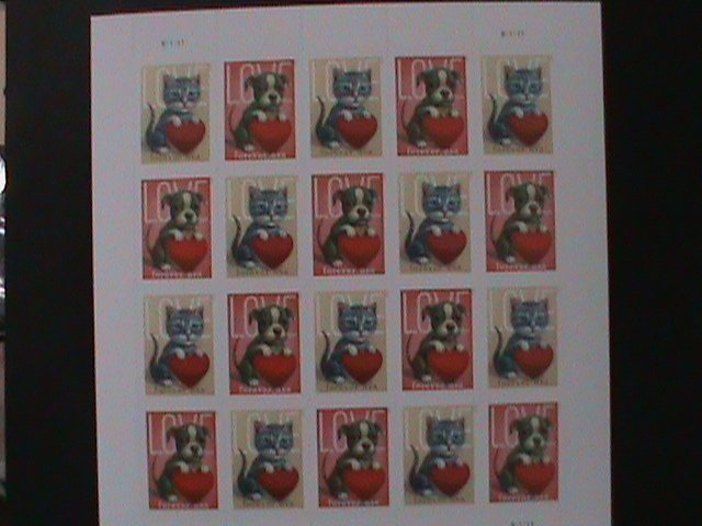 ​UNITED STATES-2022-FOREVER LOVE CAT & DOG MINISHEET OF 20 MNH-VERY FINE