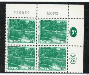 Israel Scott #462 Landscape Rarest Printing Date Plate Block #LS6 MNH!!