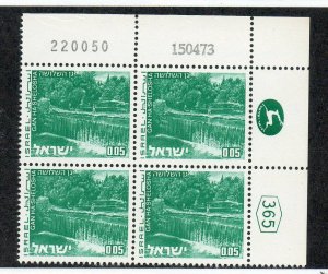 Israel Scott #462 Landscape Rarest Printing Date Plate Block #LS6 MNH!!