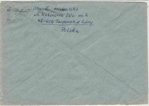 Poland 1979 Tarnoskie Cancel 2x Stamps 1x train 1xPeople Cover to Unna Ref 25615 