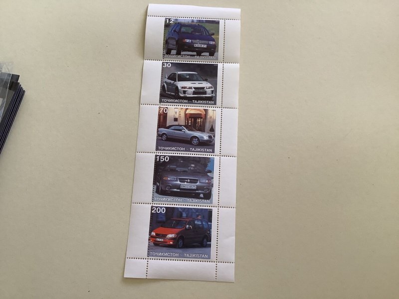 Tajikistan Modern Motor Cars mint never hinged stamps sheet R49003