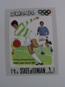 ​OMAN STAMP-1968- OLYMPIC GAMES MEXICO'68 IMPERF: S/S SHEET.#4 MNH SHEET