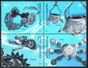 Argentina. 2001. 2655-58. Silverware. MNH.