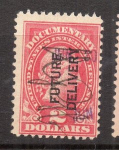 USA Early 1900s Future Delivery Revenues Fine Used $2. Optd NW-219967