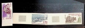 FRANCE Sc 1916-17A NH IMPERF ISSUE OF 1984 - CASTLES - 60EU