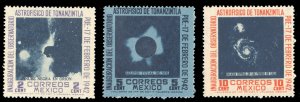 Mexico #774-776 Cat$40+ (for hinged), 1942 Astrophysics, set of three,  never...