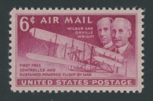 USA C48 - 6 cent Wright Bros. Airmail - PSE Graded Cert: Superb 98 Mint OGnh