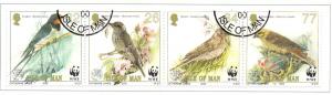 Isle of Man Sc 860 2000 Song Birds WWF stamp set used