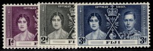 FIJI GVI SG246-248, 1937 CORONATION set, M MINT.