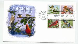 5126-29 Songbirds in the Snow, on one, Panda Cachets, FDC