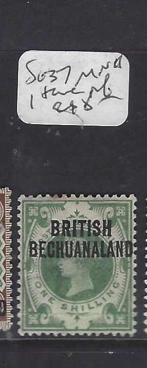 BECHUANALAND (P1910B)  QV  ON GB  1/-  SG 37   MNH 1 TONE PERF