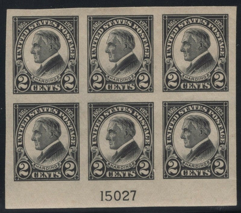 #611 Plate Block, O.G. 1 Hinged  (GD 3/5)