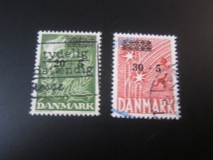 Denmark 1955 Sc B22-23 set FU