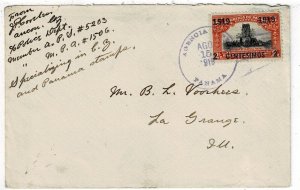 Panama 1917 First Day cover to the U.S., Scott 217