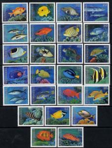 Micronesia 1993 Fish definitive set complete 25 values un...