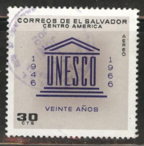 El Salvador Scott C233 used UNESCO stamp