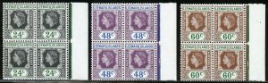 LEEWARD ISLANDS SCOTT#133/47 MARGIN BLOCK SET  MINT NH-SCOTT VALUE $271.00