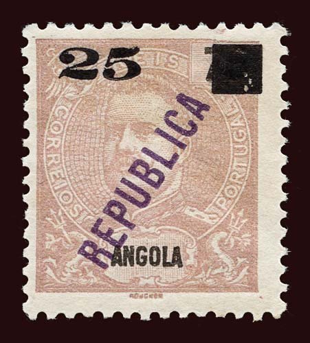 ANGOLA Scott #117 1912 King Carlos 1903 stamp overprinted, surcharged unused NG