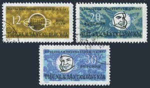 Viet Nam 258-260,CTO.Michel 265-267. Flight of Vostok 3 and 4.1963.