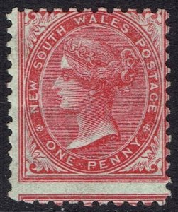 NEW SOUTH WALES 1886 QV 1D WMK 'NSW' PERF 11 X 12