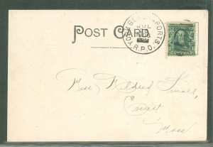 US  York Beach & Portsmouth RPO, July 20, 1906, Interurban Trolley, Nice overall condition.