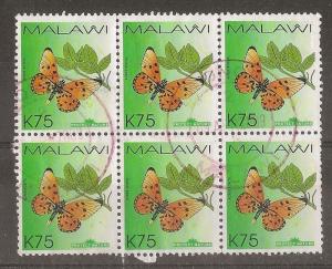 Malawi 2002 75K Butterfly SG1032g Fine Used