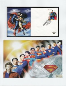 CANADA Sc #2678/9.8 SUPERMAN 75th ANN PHOTO with ADDITIONAL FIRST DAY COVER