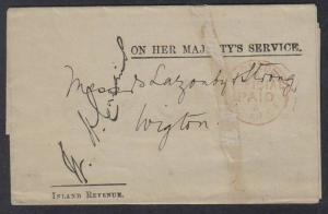 GREAT BRITAIN 1894  O.H.M.S. LETTER LONDON OFFICIAL PAID  TO WIGTON # 5083