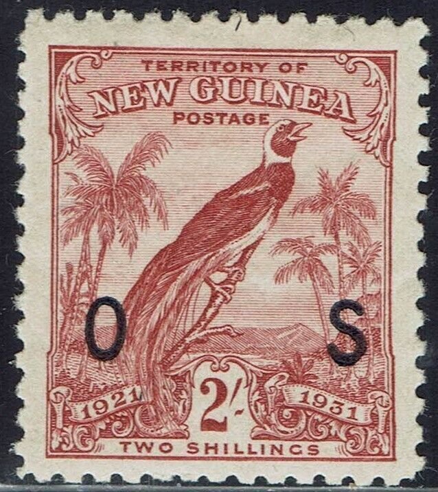 NEW GUINEA 1931 DATED BIRD OS 2/-