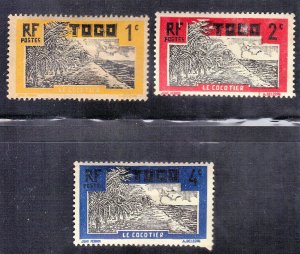 TOGO SCOTT #216-18 MH 1c,2c,4c 1924-38