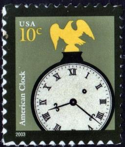 SC#3757 10¢ American Clock Single (2003) SA