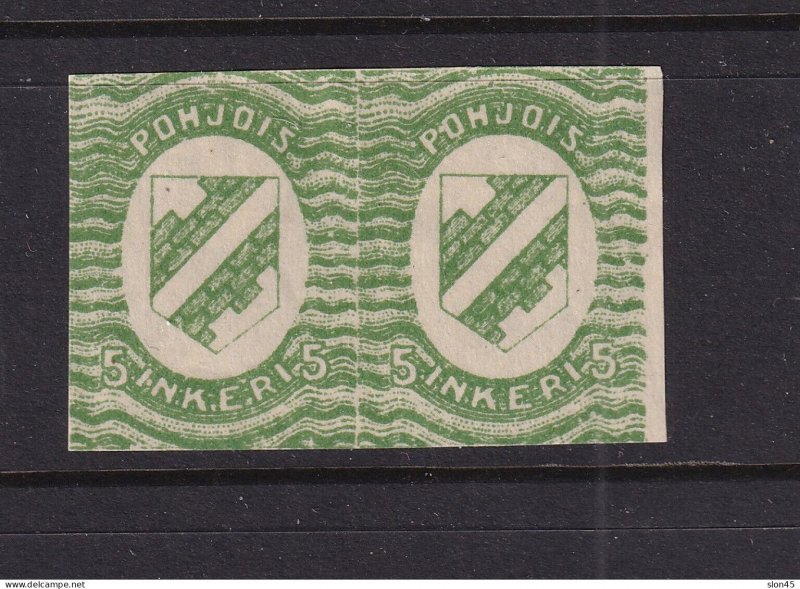 North Ingermanland 1920 5p Imperf Pair MH Sc 1a 15972