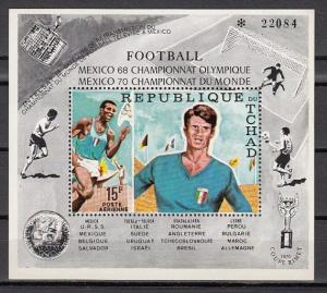 Chad, Scott cat. C66 C. Olympics-World Cup Soccer s/sheet.  ^