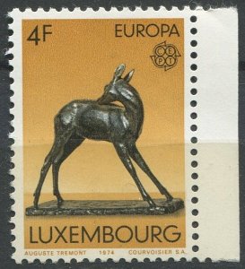 Luxembourg Sc#546 MNH, 4fr ocher & multi, Europa (C.E.P.T.) 1974 - Sculptures...