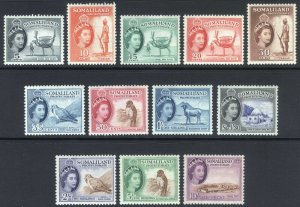 Somaliland 1953 5c-10s Pictorial SG 137-148 Sc 128-139 VLMM/MVLH Cat £120($156)