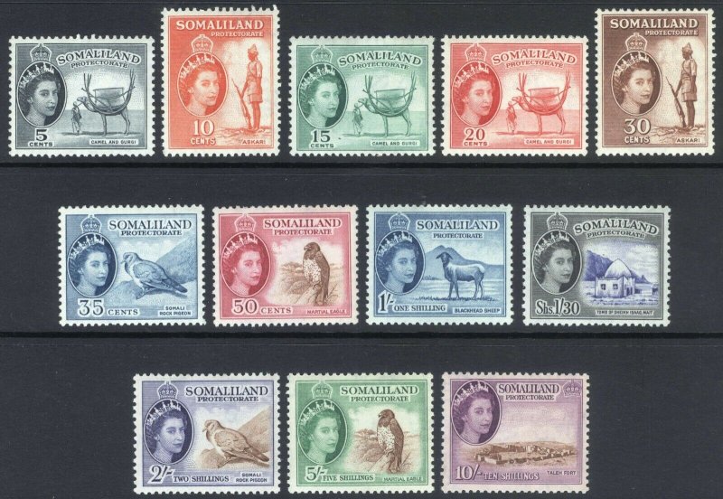 Somaliland 1953 5c-10s Pictorial SG 137-148 Sc 128-139 VLMM/MVLH Cat £120($156)