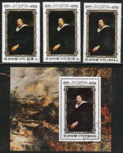 Korea DPRK Scott 1678-1681 Used CTO 1978 Rubens set