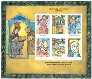 St. Vincent 1998 SC# 2655 Prophet Hildegard of Bingen - Sheet of 6 Stamps - MNH