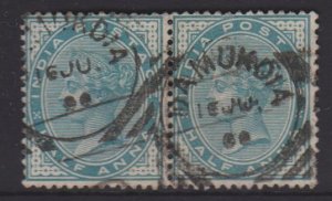 India Sc#36 Used Pair