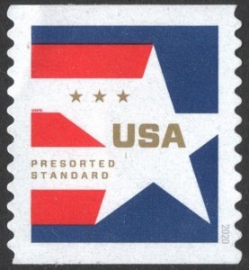 SC#5433 (10¢) Presorted Star Coil Single (2020) Used