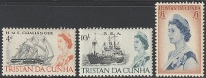 EDSROOM-17112 Tristan Da Cunha 113-115 MNH 1967 Complete Ships CV$28