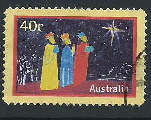 Australia SG 1835 perf 11½  used   self adhesive   Christmas 1998