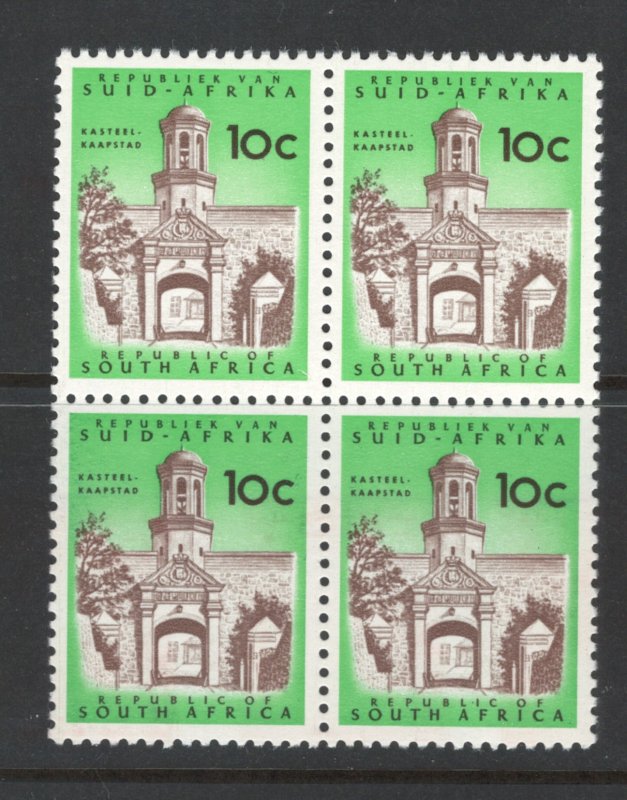 South Africa 1972 Castle Entrance Cape Town 10c Scott # 382 MNH Block of 4