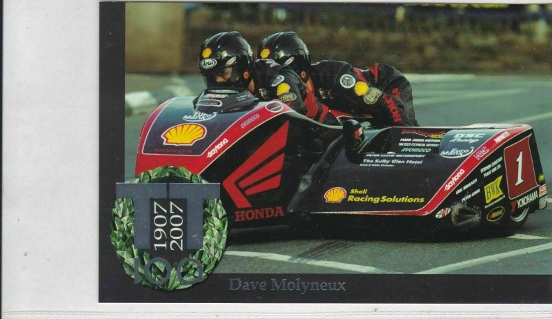 Isle of Man TT 100 Years Centenary Dave Molyneux Post Stamps Card ref R 16766