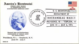 US BICENTENNIAL REENACTMENT OF ROCHAMBEAU MARCH AT PLAINVILLE, CONNECTICUT