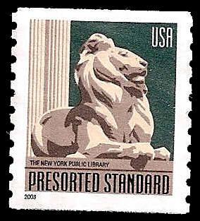 # 3769 USED NEW YORK PUBLIC LIBRARY LION