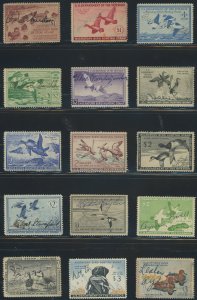 USA RW8//RW53 - 40 different Used Duck Stamps - Cat $473.00