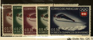 Paraguay #783-7 MNH Olympics skiing