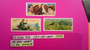 P.R.China 1974 Scott# 1187-1189 complete MNH F-VF set of 3