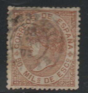 Spain Scott 97 Used stamp nicely centered